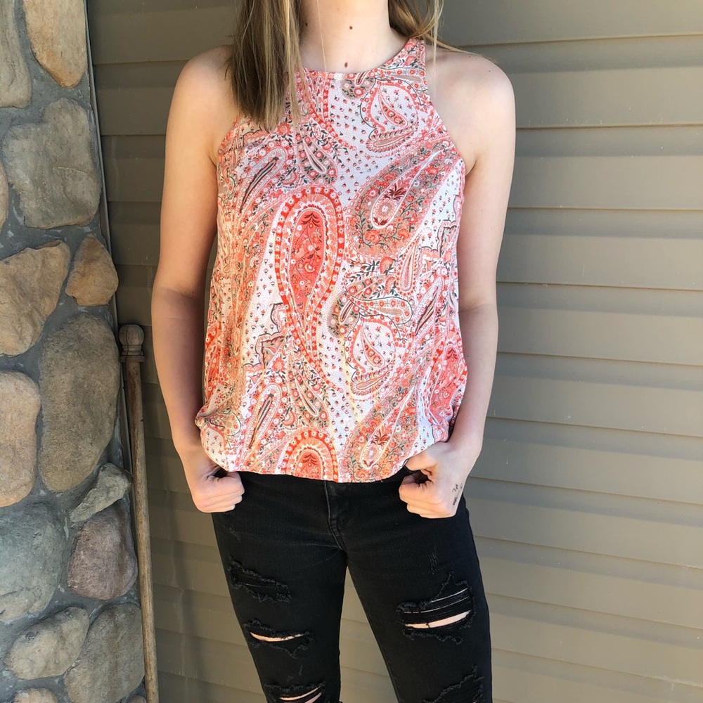 🌿Orange Old Navy Paisley Tank Top